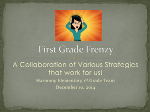 A Collaboration of Various Strategies that work for us! Harmony Elementary 1