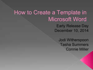 How to Create a Template in Microsoft Word Early Release Day