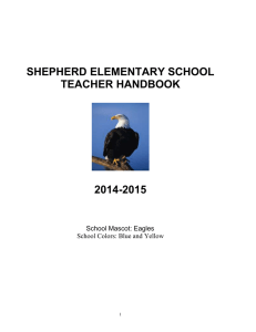 SHEPHERD ELEMENTARY SCHOOL TEACHER HANDBOOK 2014-2015