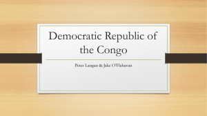 Democratic Republic of the Congo Peter Langan &amp; Jake O’Flahavan