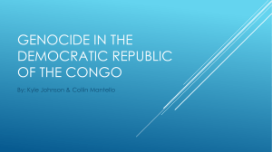 GENOCIDE IN THE DEMOCRATIC REPUBLIC OF THE CONGO