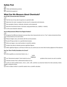Safety First  What Can We Measure About Chemicals? 