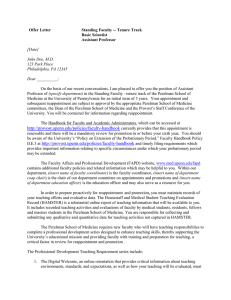 Offer Letter Standing Faculty -- Tenure Track Basic Scientist