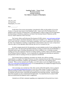 Offer Letter Standing Faculty -- Tenure Track Physician Scientist Associate Professor
