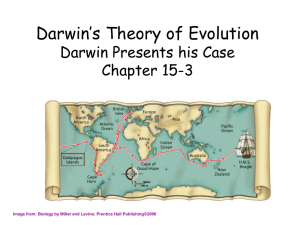 Darwin’s Theory of Evolution Darwin Presents his Case Chapter 15-3