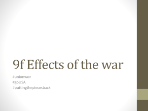 9f Effects of the war #unionwon #goUSA #puttingthepiecesback