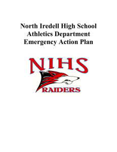 North Iredell High School Athletics Department Emergency Action Plan