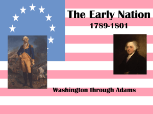 The Early Nation 1789-1801 Washington through Adams