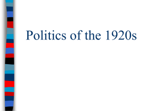 Politics of the 1920s