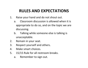 RULES AND EXPECTATIONS
