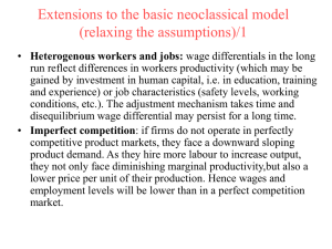 Extensions to the basic neoclassical model (relaxing the assumptions)/1