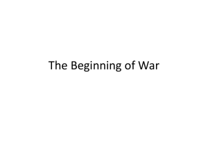 The Beginning of War