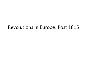 Revolutions in Europe: Post 1815