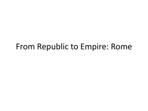 From Republic to Empire: Rome