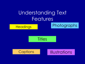 Understanding Text Features Titles Illustrations