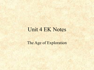 Unit 4 EK Notes The Age of Exploration