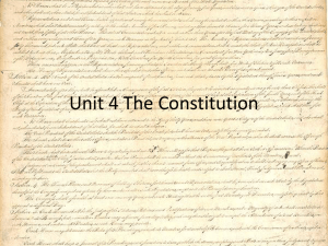 Unit 4 The Constitution