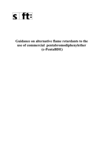 Guidance on alternative flame retardants to the (c-PentaBDE)