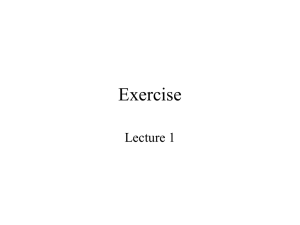Exercise Lecture 1