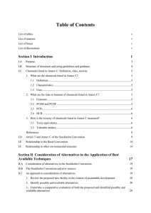 Table of Contents Section I  Introduction 1