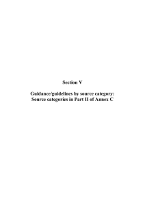 Section V  Guidance/guidelines by source category: