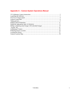 – Camera System Operations Manual Appendix A