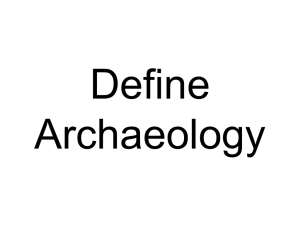 Define Archaeology