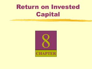8 Return on Invested Capital CHAPTER