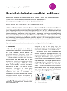 Remote-Controlled Ambidextrous Robot Hand Concept