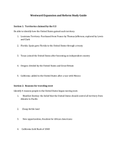 Westward Expansion and Reform Study Guide