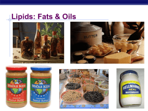 Lipids: Fats &amp; Oils AP Biology