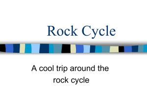 Rock Cycle A cool trip around the rock cycle
