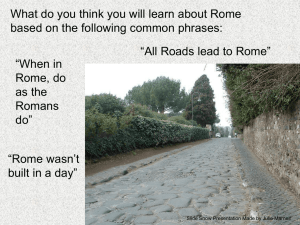 What do you think you will learn about Rome