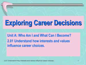 Exploring Career Decisions