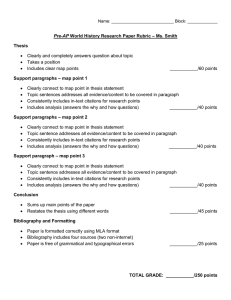 – Ms. Smith Thesis Pre-AP