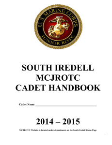 SOUTH IREDELL MCJROTC CADET HANDBOOK