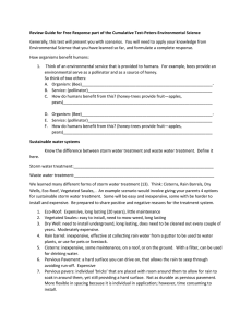 Review Guide for Free Response part of the Cumulative Test-Peters-Environmental... Generally, this test will present you with scenarios.  You... Environmental Science that you have learned so far, and formulate...