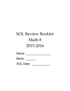 SOL Review Booklet Math 8 2015-2016