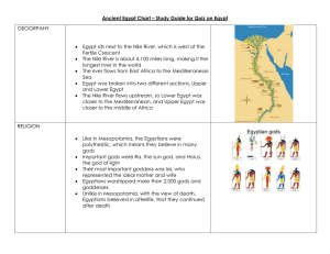 Ancient Egypt Chart – Study Guide for Quiz on Egypt GEOGRPAHY