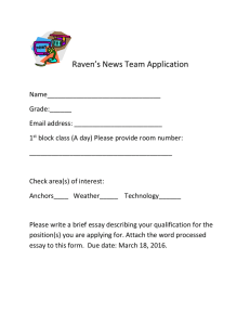 Raven’s News Team Application
