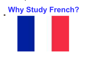Why Study French?