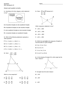 Geometry  Name_______________________________ SOL Homework #2