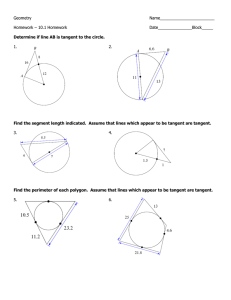 Geometry  Name________________________ Homework – 10.1 Homework