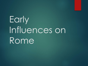 Early Influences on Rome