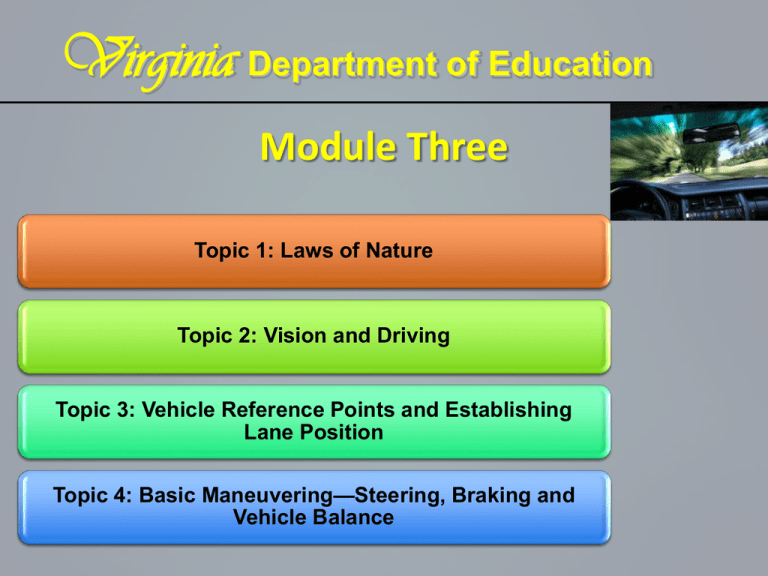 Virginia Module Three Department Of Education Virginia Module Three Department Of Education