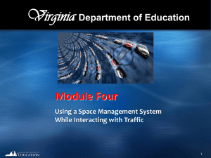 Virginia Module Four Department of Education Using a Space Management System