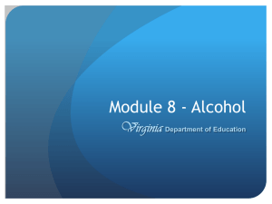 Module 8 - Alcohol Virginia Department of Education