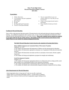 Briar Woods High School Physical Education Syllabus Contract 2015-2016