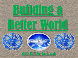Building a Better World (SOLs US II.8e; 9a, b, c, d)