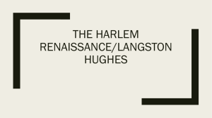 THE HARLEM RENAISSANCE/LANGSTON HUGHES